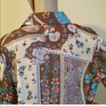 LE GRANGE Womens Semi Sheer Buttoned Down Shirt Size Medium multi color Photo 7