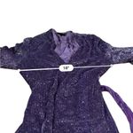 Retrofete Gabrielle Sequin Metal Purple Wrap Robe Mini Dress Sz S Photo 11
