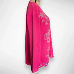 STORYBOOK KNITS Vintage Henna Floral Pink Cardigan W/ Embroidery Medium‎ NWT Photo 1