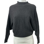 ZARA  Women's Black Knit Mock Neck Long Sleeve Crop Sweatshirt Sweater Top Size S Photo 0