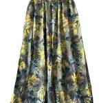 Sag Harbor  Floral Print Midi Skirt Womens Small Rayon Blend‎ Green Yellow Photo 0