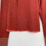 Free People  We The Free Women's Orange Marled Knit Cowl Neck Sweater Size Medium Photo 3