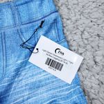 Zyia  Active Denim Distressed Light N Tight High Rise Legging 28" Size 6-8 Blue Photo 8