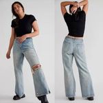 Free People  Curvy Misfit Flare Jeans in Wash Little Rascal Size US 31 Photo 1