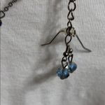 Set of 2 Beaded and chrystal shades of blue necklace & earrings set handcrafted Photo 2