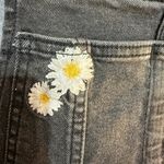 Driftwood  Black Denim Shotralls with Floral Embroidery. Size XS Photo 7