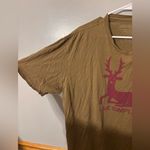 Patagonia Vtg  Deer ‘Live Simply’ T-Shirt Tee Green Pink Women’s XL Photo 3