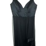 Hayley Paige Occasions Black Floor Length Bride's Maid Gala Formal Dress Size 14 Photo 0