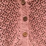 Nicole Miller Mauve Chunky Knit Button Up Cardigan Sweater Photo 4