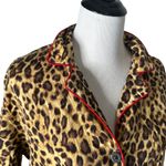 Ralph Lauren  Animal Print‎ Pajama Top Embroidered Crest Logo Leopard Size L Photo 2
