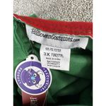 Women's Elf Costume Dress W/ Hat 3X Green Red Gold Trim Christmas Outfit NWT Photo 4