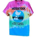 Liquid Blue Woodstock 2016 Tie Dye Short Sleeve Band Tee Shirt Medium Photo 0