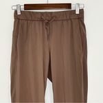 CRZ Yoga Stretch Drawstring Long Pants with Pockets in Mineral Brown Size XS Photo 4