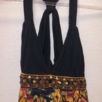 Arden B  silk black patterned strappy summer dress Photo 3