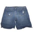Tinseltown Blue Jean Shorts with Distressed Frayed Hem Photo 1