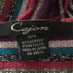 Glitter striped knit scarf Photo 4