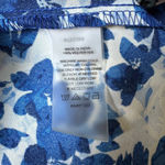 Vince Camuto Floral Ruffle V-Neck Loose Blouse Top Flutter Sleeve Blue NWT Small Photo 11