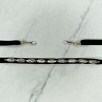 Black Velvet Ribbon Rhinestone Tie Headband Hairband Photo 3