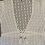 Blue Island Swimsuit coverup dress white polka dots size small Photo 2