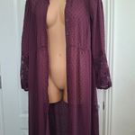 Torrid  Sz 0 Elegant Plum Lace-Trimmed Kimono NWOT Photo 9