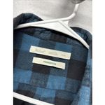 Woolrich Shirt Womens XL Blue Black Pemberton Flannel Buffalo Plaid Button Up Photo 1