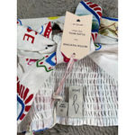 Joie NWT  Women's‎ Size 12 Linen Blend Tie Front Crop Top Summer Print Y2K Beach Photo 4