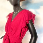 Flirty red faux wrap dress Photo 2