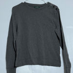 LRL Lauren Jeans Co. Button Shoulder Long Sleeve Top Gray Size L Womens Size L Photo 0