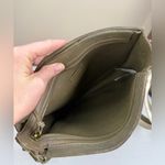 Madewell  The Transport Saddlebag Leather Crossbody Bag Tundra Olive Green Photo 3