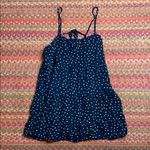 CATCH ME NAVY POLKA DOT CAMI TIERED SUNDRESS Tan Size M Photo 0