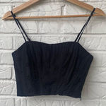 Jason Wu  black Eyelet Cropped Spaghetti Strap Bone in Top Size S Photo 0