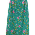 Vintage Vibrant Retro Floral Maxi Skirt Large Granny Pastel Easter Green Photo 0