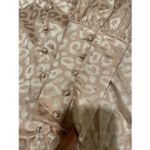 Micas Medium Dusty Pink Leopard Dress Shiny Silky New Photo 3