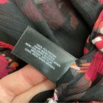 Mixit Scarf Oblong Large Floral Fringe Embroidery Wine Red Black Orange White Photo 6