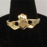 (Size 9) 14KT Gold EP Claddagh Irish Celtic Wedding Ring (Brand New) Photo 0