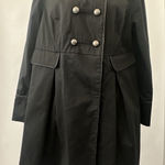 Liz Lange  Target Maternity Twill Jacket Black Trench Coat Medium (b34) Photo 0
