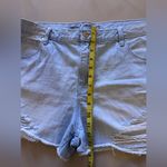 Mossimo boyfriend midi cut off denim shorts zippers pockets travel beach 16/33 Blue Photo 5