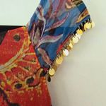 Vivienne Tam RARE Dress Nylon Metallic Sheer Butterfly Vintage Women's Size S Photo 3