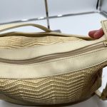 Etienne Aigner  Vintage Cream Basket Weave Straw Handbag Neutral Purse Photo 4