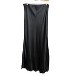 Jenni Kayne  Women's Sawyer slip Black skirt‎ Large Midi satin Minimalist $298 Photo 1