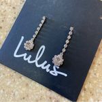 Lulus  flower rhinestone dangle earrings Photo 1