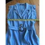 ZARA Sleeveless Belted Blue Jumpsuit Overalls Button Up Front Size S Photo 8
