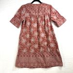 To Youmi Pink Floral Dress Midi Smocked Printed Boho Tassel Spring Patterned Size L Photo 6