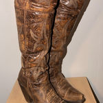 Dan Post  Distressed Brown Embossed Boots Photo 0
