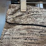 Monsoon  London Black Metallic Champagne Sparkle Pencil Skirt Size 4 Small S NWT Photo 2