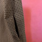 ZARA  Brown Plaid & Polka Dot Puff-Sleeve Babydoll 60s Style Shift Dress - Medium Photo 12