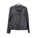 Tahari Bomber Flight Jacket  Pintuck Size M Lightweight Chambray Western Casual Photo 1