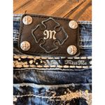 Miss Me  Cropped Embellished Jeans Women 28 Dark Wash Fringe Western Cowgirl Boho Photo 11
