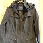 Cole Haan  Womens Black Hooded Water Resistant Trench Coat Size S Photo 1