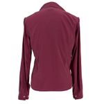 G H Bass Co Women's Button Down Shirt Burgundy Silk Long Sleeve Classic Size 6 Purple Photo 3